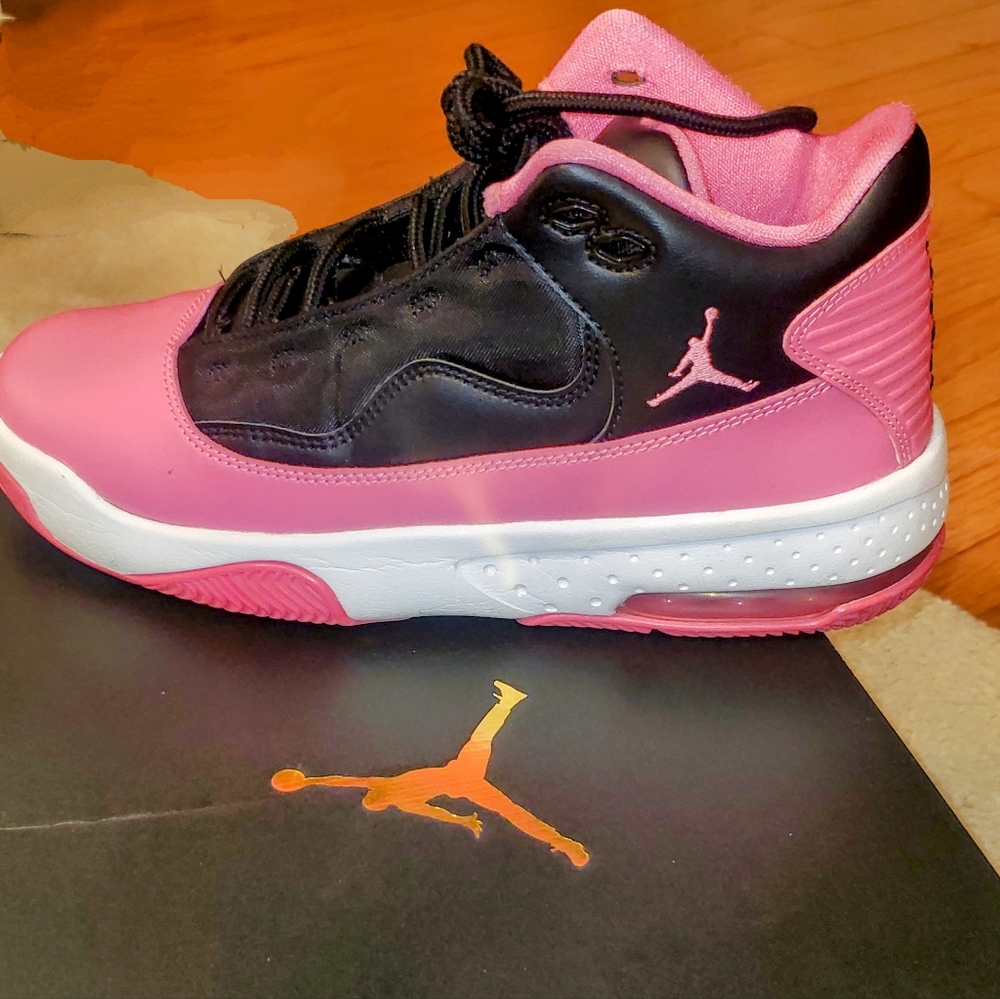 Girl's Pink and Black Jordans